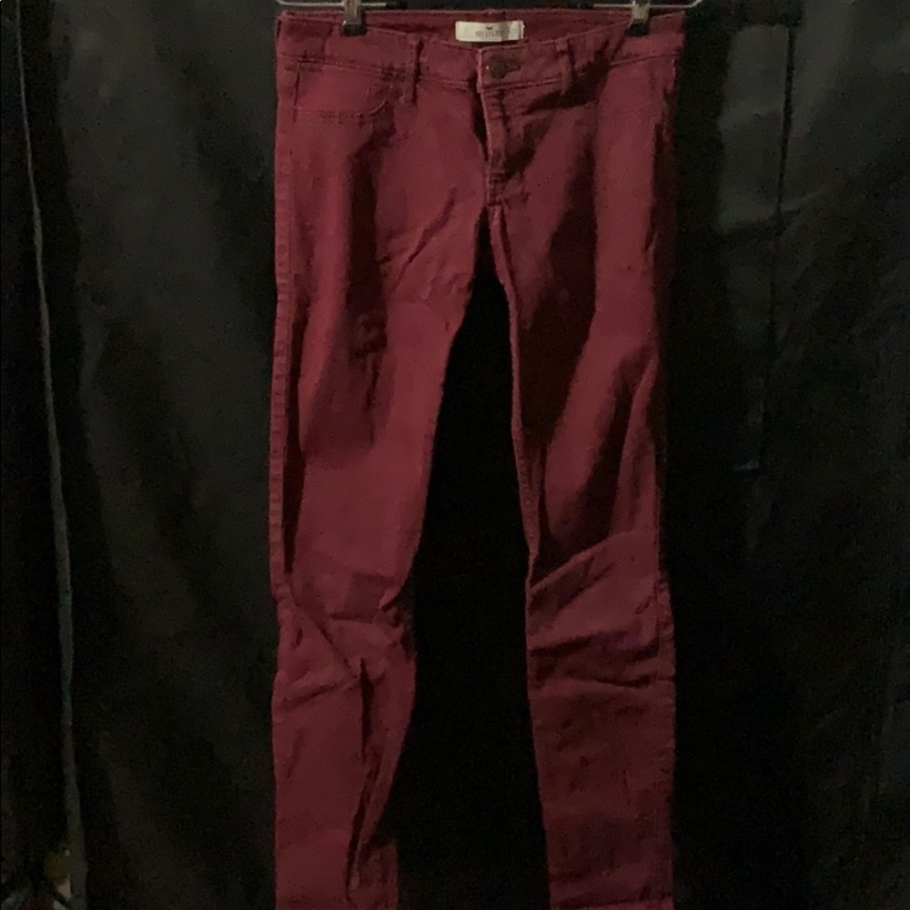 Cranberry Hollister Skinny Jeans